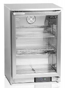 Шкаф морозильный Tefcold GF200VSG нержавеющий 112л со стеклом - охладитель бокалов